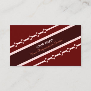 Visita Elegante tarjeta de negocios de rayas rojas nobles