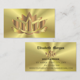 Visita Elegante tarjeta de negocios de yoga floral de lot