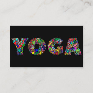 Visita Elegante tarjeta de negocios de yoga floral de lot