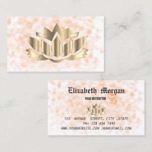 Visita Elegante tarjeta de negocios de yoga floral de lot