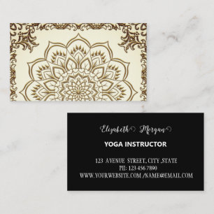 Visita Elegante tarjeta de negocios de yoga floral de lot