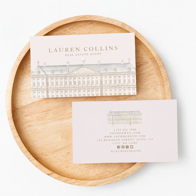 Visita Elegante tarjeta de negocios del agente inmobiliar (Subido por el creador)