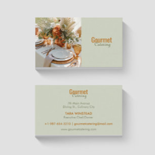 Visita Elegante Tarjeta De Negocios Gourmet Catering