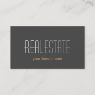 Visita Elegante Tarjeta De Negocios Gray Real Estate Stan