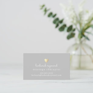 Visita Elegante Tarjeta De Negocios Gris Para Terapéutico