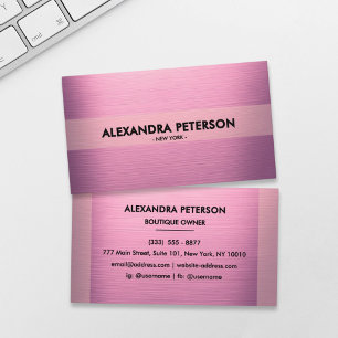 Visita Elegante Tarjeta De Negocios Mauve Rosa De Dos Ton