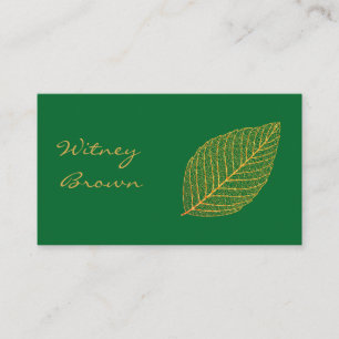 Visita Elegante tarjeta de negocios minimalista de hoja d