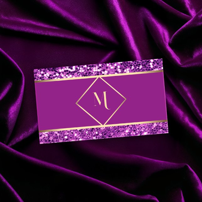 Visita Elegante tarjeta de negocios moderna de Purpurina  (Subido por el creador)