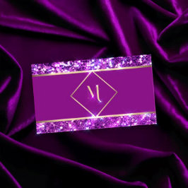 Visita Elegante tarjeta de negocios moderna de Purpurina 