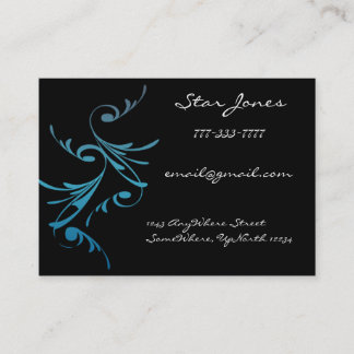 Visita Elegante Tarjeta De Negocios Swirl -