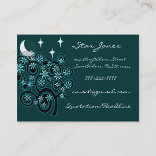 Visita Elegante Tarjeta De Negocios Swirl - Con Estrellas