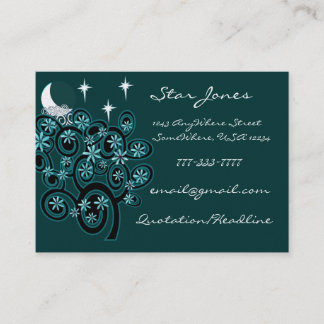 Visita Elegante Tarjeta De Negocios Swirl - Con Estrellas