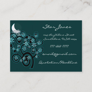 Visita Elegante Tarjeta De Negocios Swirl - Con Luna