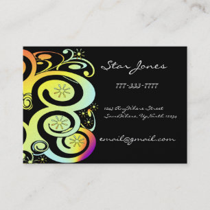Visita Elegante Tarjeta De Negocios Swirl - Naranjas