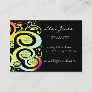 Visita Elegante Tarjeta De Negocios Swirl - Naranjas