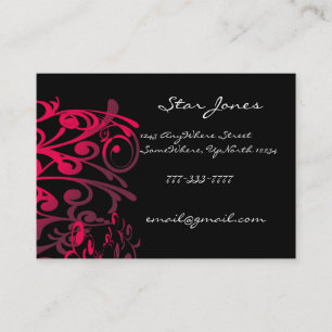 Visita Elegante Tarjeta De Negocios Swirl -Púrpura -