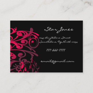 Visita Elegante Tarjeta De Negocios Swirl -Púrpura -