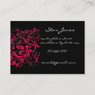 Visita Elegante Tarjeta De Negocios Swirl -Púrpura