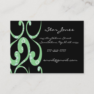 Visita Elegante Tarjeta De Negocios Swirl Rtro -