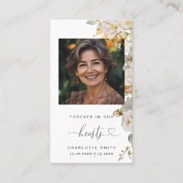 Visita Elegante tarjeta de oración funeraria de foto flor