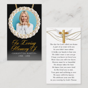 Visita Elegante tarjeta de oraciones funerarias para diam