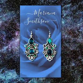 Visita Elegante tarjeta de pantalla de Rosa azul romántic