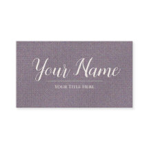 Elegante Tarjeta de Pelo y Belleza de Lino Malva