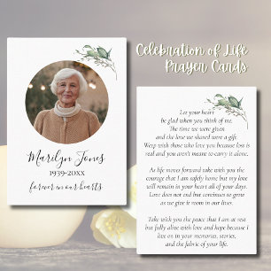 Visita Elegante tarjeta de plegarias para la celebración