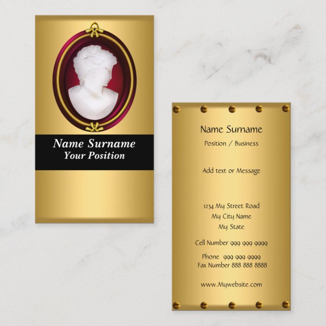 Visita Elegante tarjeta de presentación (Anverso / Reverso)