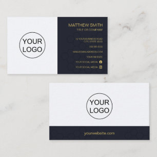 Visita Elegante tarjeta de presentación con logotipo de 