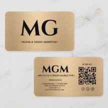 Elegante Tarjeta de Presentación con Monograma de