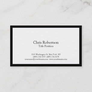 Visita Elegante tarjeta de presentación de color blanco n