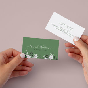 Visita Elegante tarjeta de presentación de diseño floral 