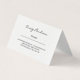 Visita Elegante tarjeta de presentación en blanco y negro