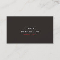 Elegante tarjeta de presentación gris rojo atracti