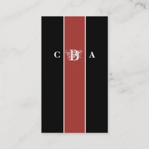 Visita Elegante tarjeta de presentación Monograma con ba