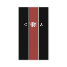 Elegante tarjeta de presentación Monograma con bar