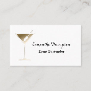 Visita Elegante tarjeta de presentación para eventos blan