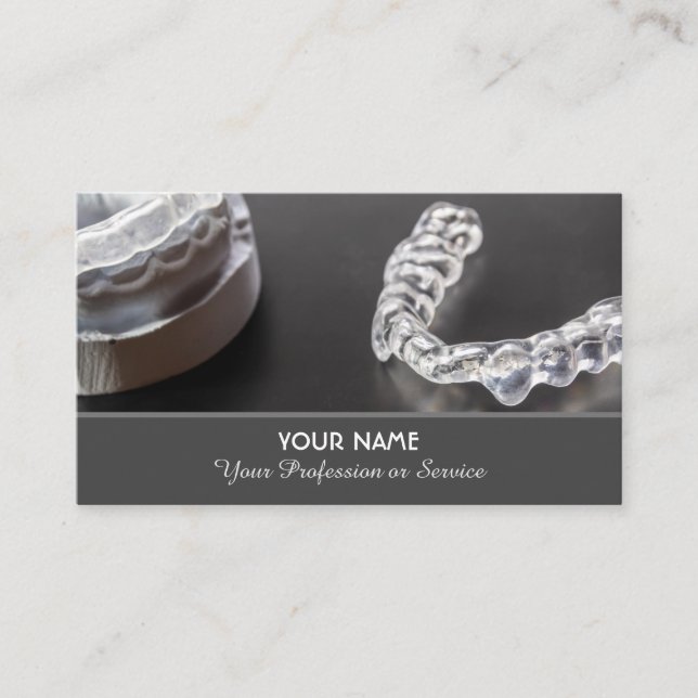 Visita Elegante tarjeta de presentación para expertos den (Anverso)