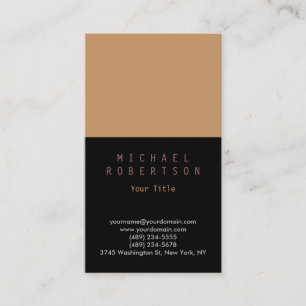 Visita Elegante tarjeta de presentación vertical simple