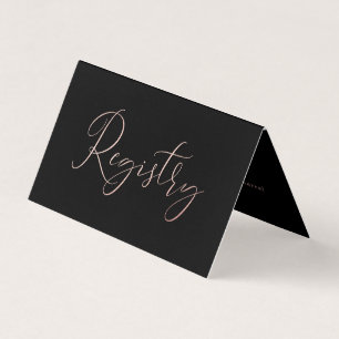 Visita Elegante Tarjeta de Registro de Regalo de Relieve