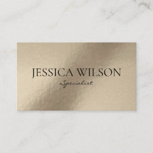 Visita Elegante tarjeta de Relieve metalizado dorado marr