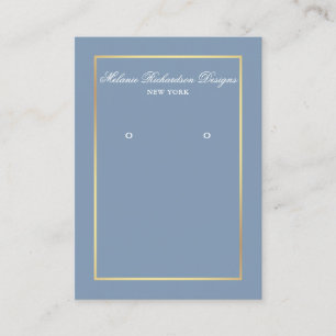 Visita Elegante tarjeta de visualización del dorado azul 