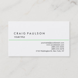 Visita Elegante tarjeta profesional de color blanco