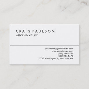 Visita Elegante tarjeta profesional de color blanco negro