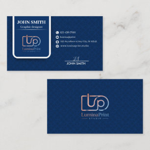 Visita Elegante Tarjeta Profesional de Estudio con Logo P