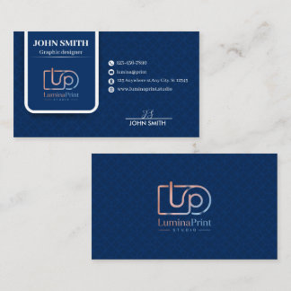 Visita Elegante Tarjeta Profesional de Estudio con Logo P