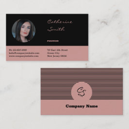Visita Elegante tarjeta profesional de negocios en negro 