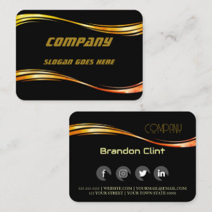 Visita Elegante tarjeta profesional de oro negro