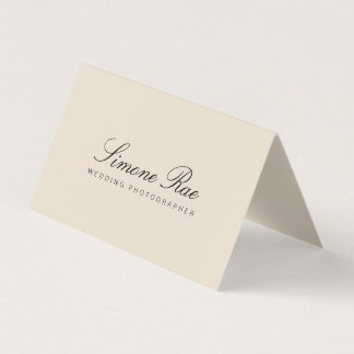 Visita Elegante Tent Fold Moderno Script Tarjeta De Negoc